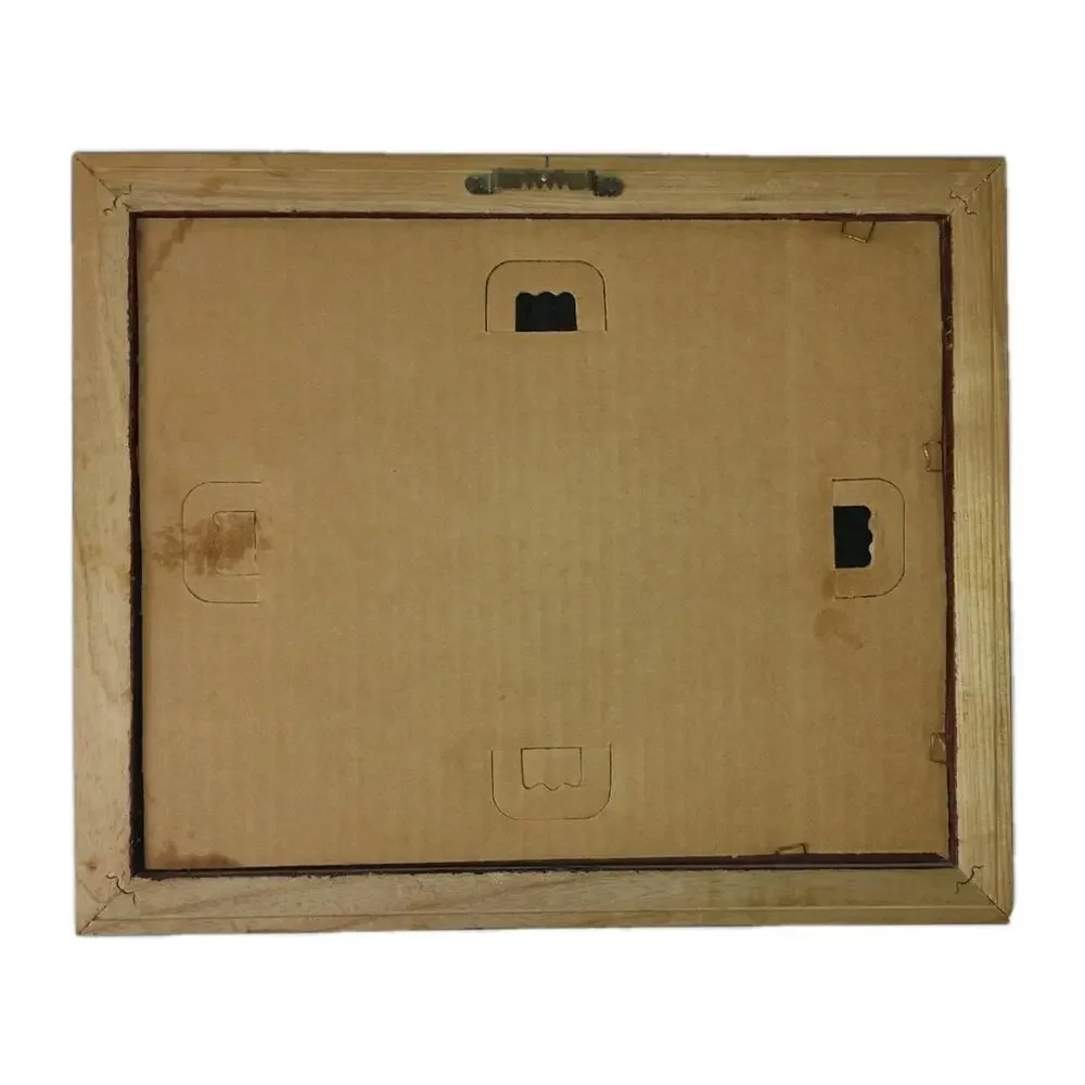 Wooden Photo/ Picture Frame W/Glass 8” X 10” Brown Stain Landscape Wall Decor
